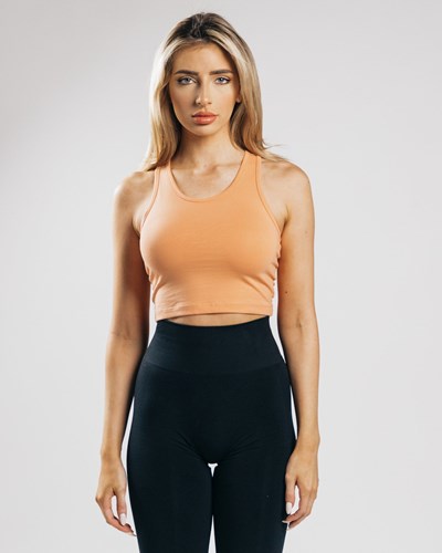 Alphalete Fitted Performance Crop Tank Orange | ZW8279653