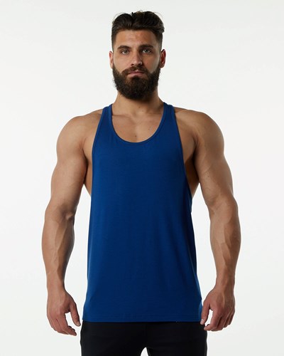 Alphalete Fitted Premium Stringer Blau | XC8670192