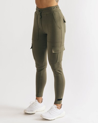 Alphalete Fitted Single-Brushed 29" Cargo Pant Hellolivgrün | LD9381054