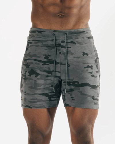 Alphalete Fitted Single-Brushed 7" Kurzes Camouflage | AE5480961