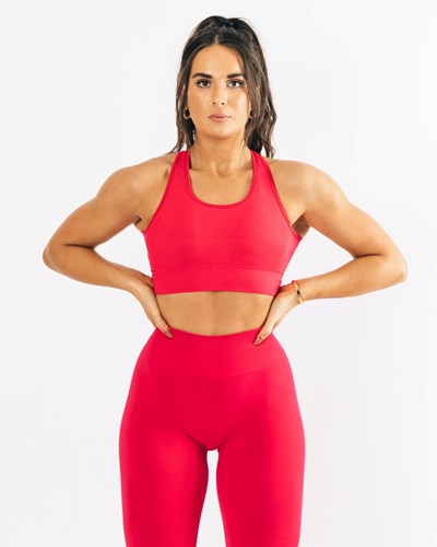 Alphalete High-Impact Seamless Sports Bra Rosa | GO2467139