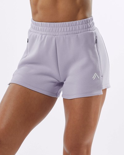 Alphalete Interlock Knit 3.5" Kurzes Lilac | KT8249150