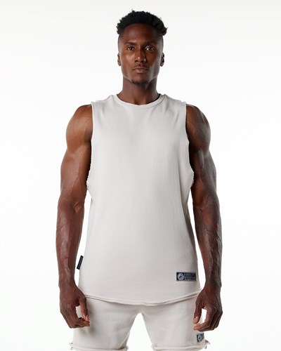 Alphalete Mid-Weight Washed Terry Cutoff Moonstone | BN1625397