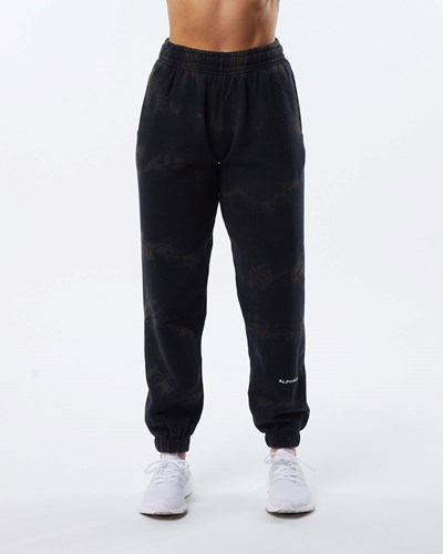 Alphalete Washed 30" Fleece Jogger Schwarz | LK7698534