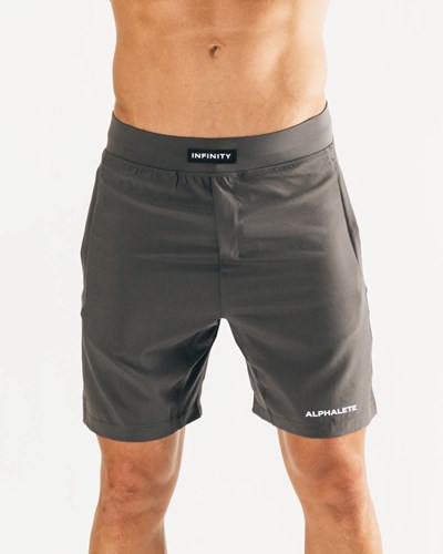 Alphalete Woven 4-Way Stretch 7" Kurzes Dunkelgrau | ED5304892